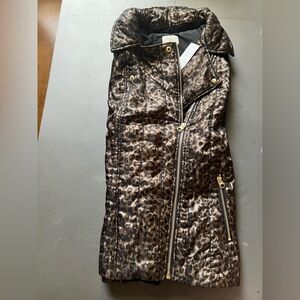 Chico's Velveteen Leopard Print Vest